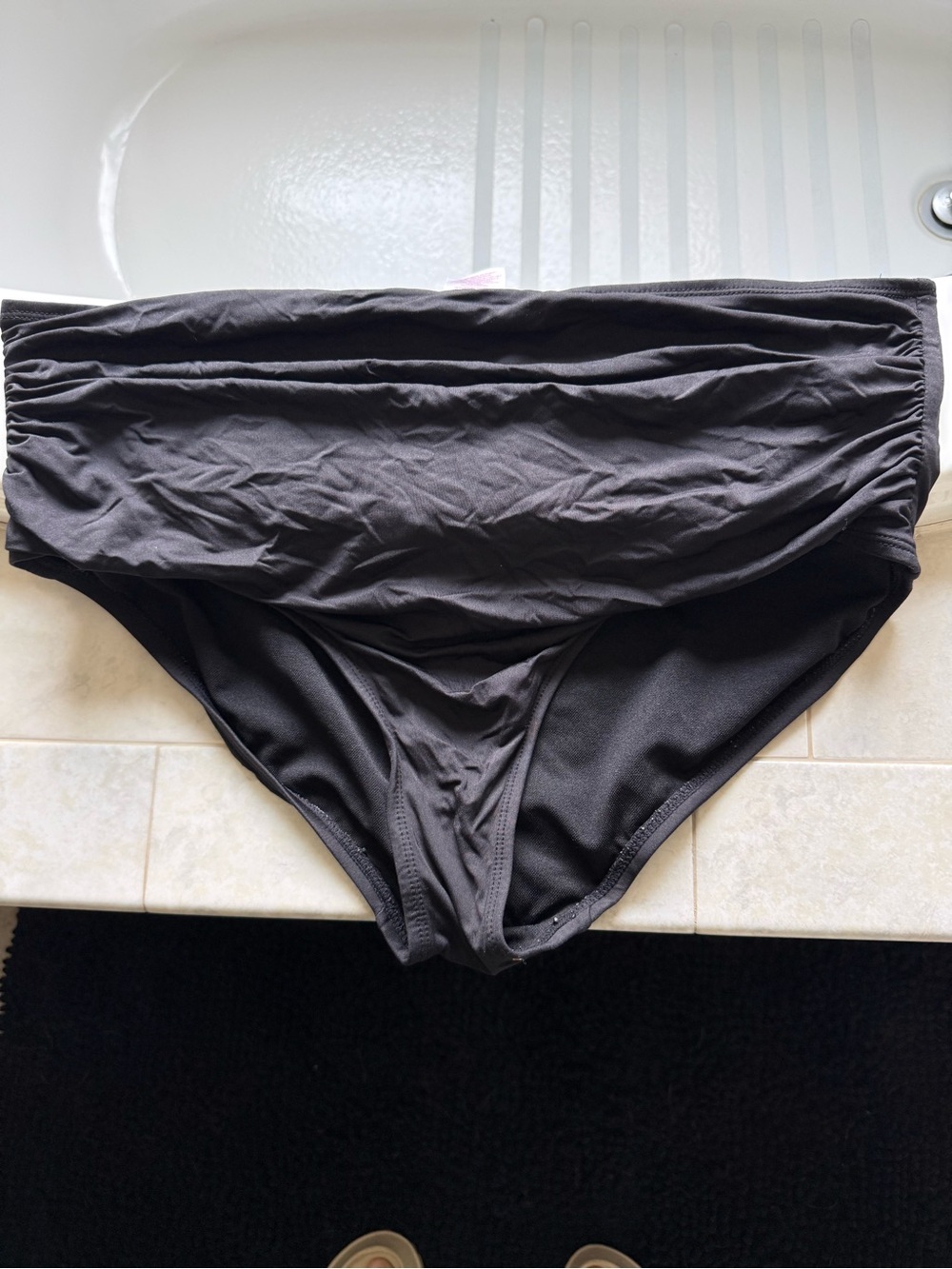 Merona Black High-Waist Swim Bottoms